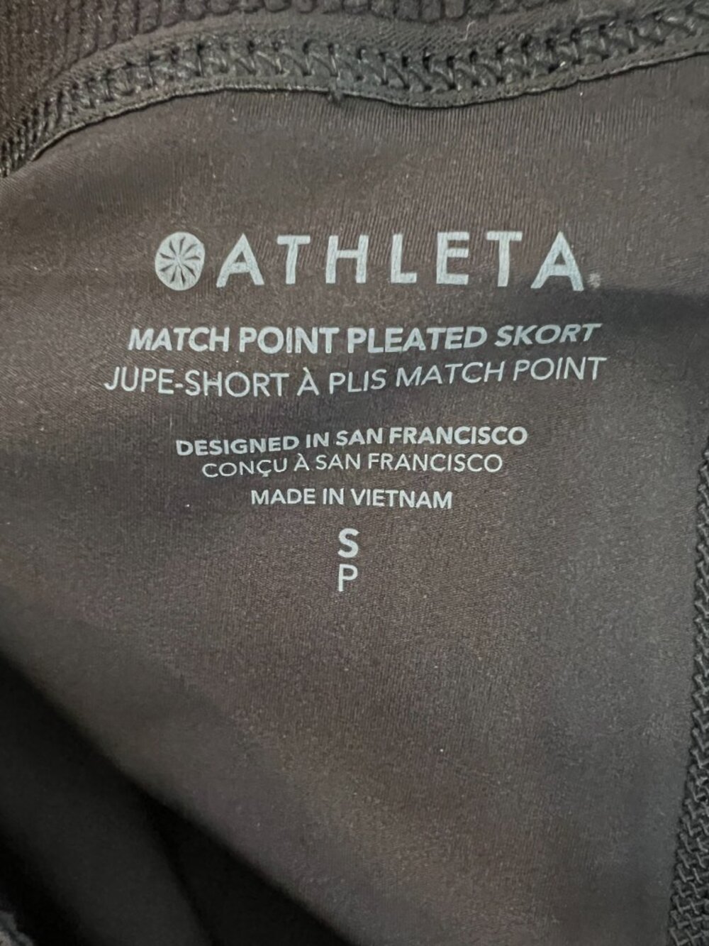 NWT Athleta Match Point Pleated Skort Black Size Small - Picture 5 of 7